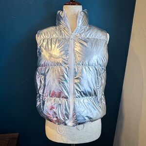NWT Silver Puffer Vest by Madden Girl